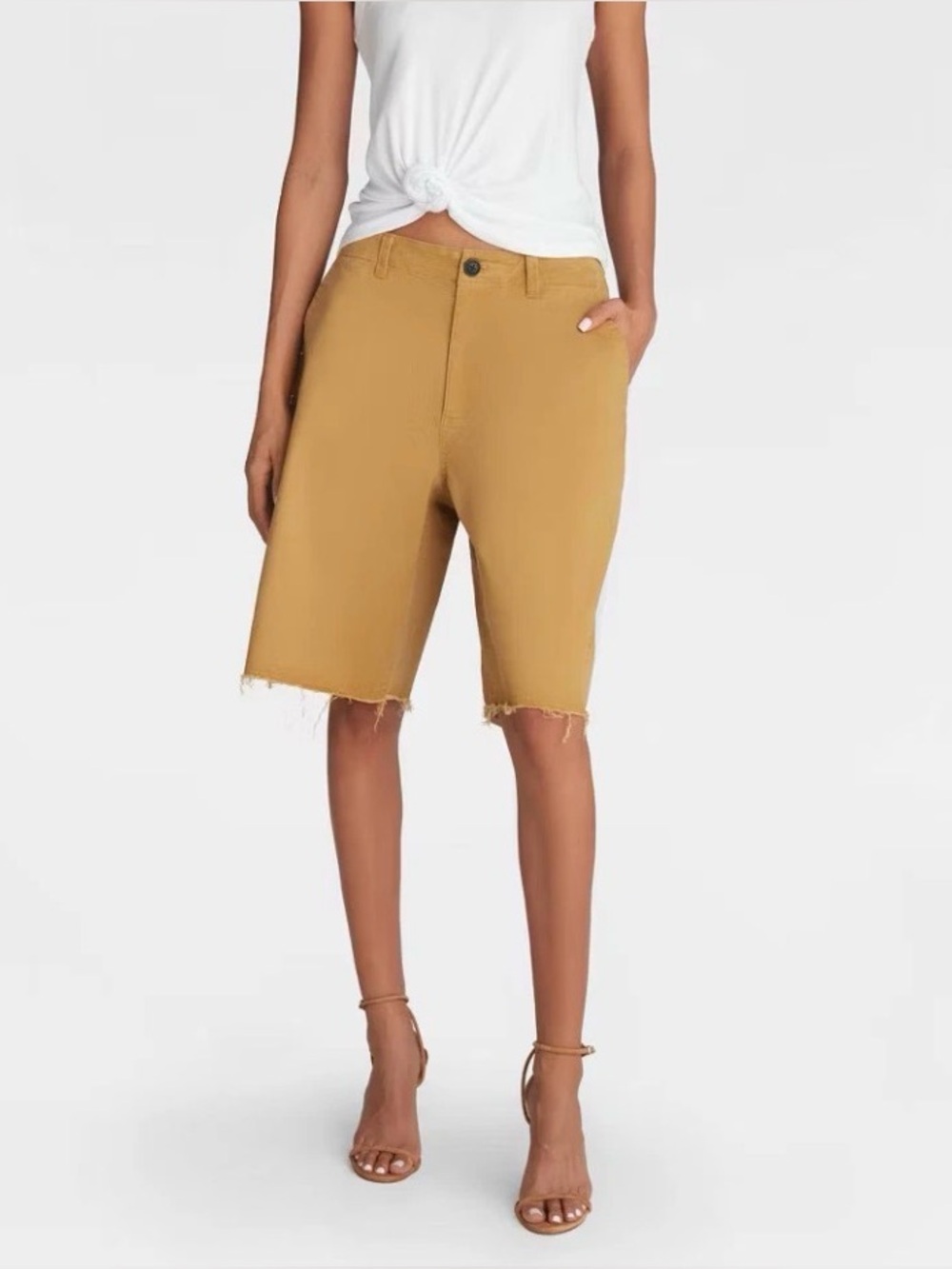 KBB by KAHLANA Women's  Bermuda Shorts -Frayed Hem $39 firm weekend sale